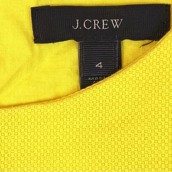 J. Crew Sleeveless Yellow Pleated Dress with Lace Trim - Picture 5 of 9
